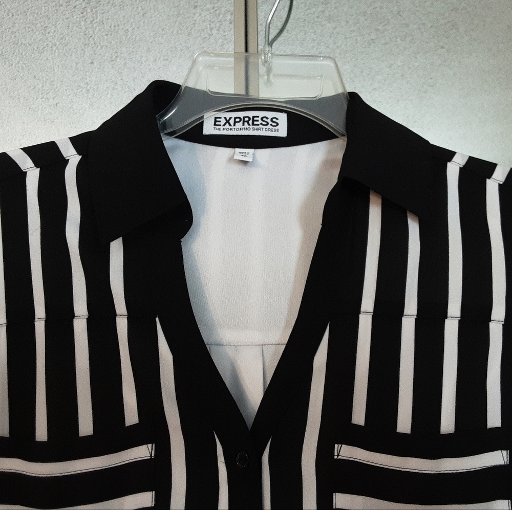 NEW, EXPRESS THE PORTOFIND SHIRT DRESS, SIZE XS - Picture 6 of 16